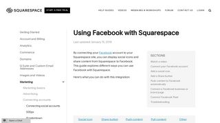 Using Facebook with Squarespace – Squarespace Help