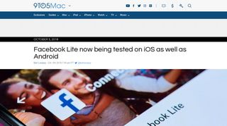 Facebook Lite for iPhone now being tested, alongside Android ...