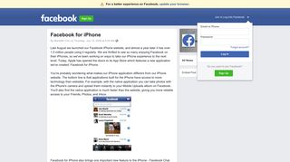 Facebook for iPhone | Facebook