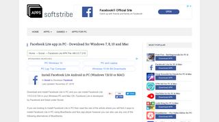 Facebook Lite app in PC - Download for Windows 7, 8, 10 and Mac