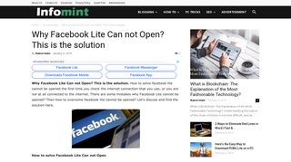 Why Facebook Lite Can not Open? This is the solution - InfoMint