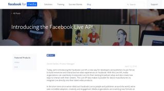 Introducing the Facebook Live API