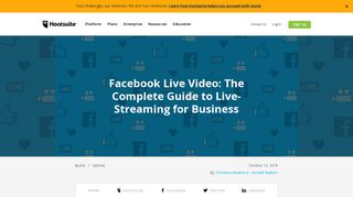 How to Use Facebook Live Video: The Complete Guide for Marketers
