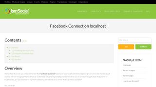 Facebook Connect on localhost - JomSocial Documentation
