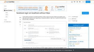 facebook login on localhost without https - Stack Overflow