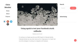 Using ngrok to test your Facebook oAuth callbacks - Chris Mendez