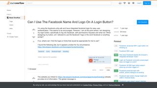 Can I Use The Facebook Name And Logo On A Login Button? - Stack ...