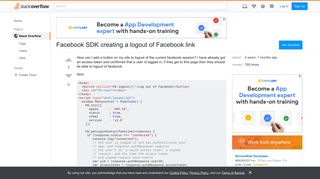 Facebook SDK creating a logout of Facebook link - Stack Overflow