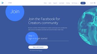 Sign up for the Facebook for Creators community | Facebook for ...