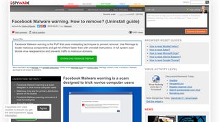 Remove Facebook Malware warning (Virus Removal Guide) - Free ...