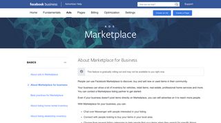 About Using Marketplace for Business | Facebook Ads Help Center