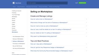 Selling on Marketplace | Facebook Help Center | Facebook