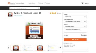 Twitter & Facebook Login - Magento Marketplace
