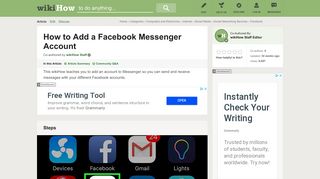 How to Add a Facebook Messenger Account: 8 Steps (with Pictures)