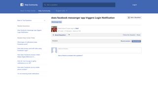 does facebook messenger app triggers Login Notification | Facebook ...