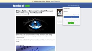 5 Ways To Read Someones Facebook Messages Without Knowing ...