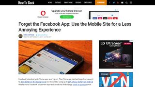 Forget the Facebook App: Use the Mobile Site for a Less Annoying ...