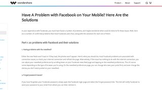 Have a problem with Facebook on your mobile? Here are the solutions