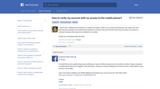 How to verify my account with no access to the mobile phone ...