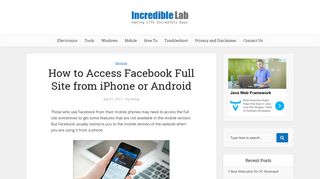 How to Access Facebook Full Site from iPhone or Android