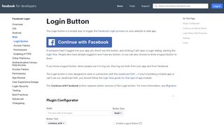 Login Button - Facebook Login - Facebook for Developers
