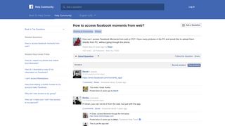 How to access facebook moments from web? | Facebook Help ...