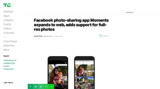 Facebook photo-sharing app Moments expands to web, adds support ...