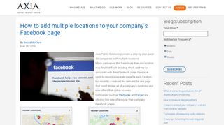 How to add multiple locations to your company's Facebook page