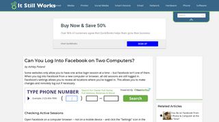 Can You Log Into Facebook on Two Computers? | It Still Works