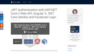 JWT Authentication with ASP.NET Core 2 Web API, Angular 5, .NET ...