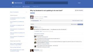 Why my facebook is not updating to its new look? | Facebook Help ...