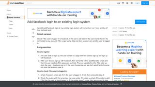 Add facebook login to an existing login system - Stack Overflow