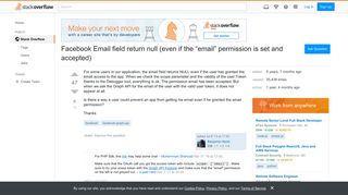Facebook Email field return null (even if the “email” permission ...