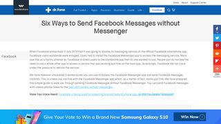 Six Ways to Send Facebook Messages without Messenger- dr.fone