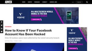 How to Know If Your Facebook Account Has Been Hacked – Adweek