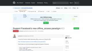 Support Facebook's new offline_access paradigm · Issue #23 ... - GitHub