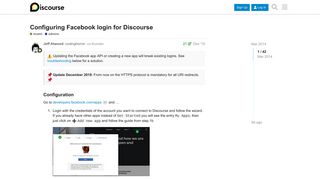 Configuring Facebook login for Discourse - admins - Discourse Meta