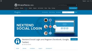 Nextend Social Login and Register (Facebook ... - WordPress.org
