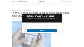 Why you shouldn't use Facebook to log in to other sites and apps | The ...