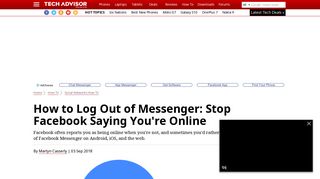 How to Log Out of Messenger: Stop Facebook Saying You're Online ...