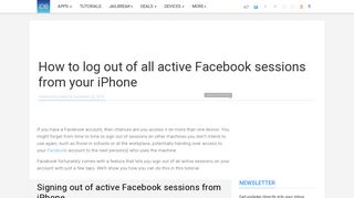 How to log out of all active Facebook sessions from your iPhone
