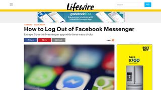 How to Log Out of Facebook Messenger - Lifewire
