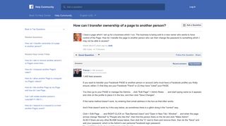 How can I transfer ownership of a page to another person? | Facebook ...
