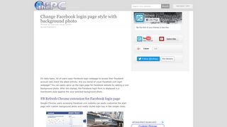 Change Facebook login page style with background photo - ToThePC