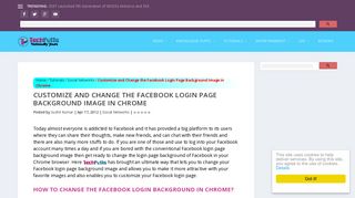 Customize and Change the Facebook Login Page Background ...