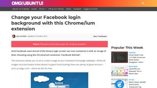 Change your Facebook login background with this Chrome/ium ...