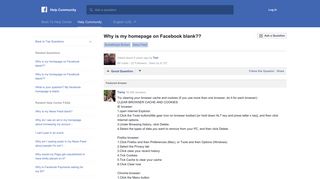 Why is my homepage on Facebook blank?? | Facebook Help ...