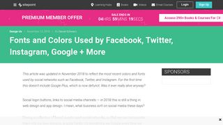 Fonts and Colors Used by Facebook, Twitter, Instagram, Google + ...