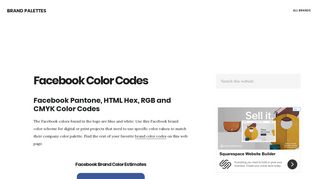 Facebook Color Codes - Brand Palettes