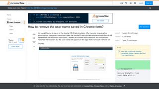 How to remove the user name saved in Chrome form? - Stack Overflow